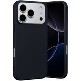 GGM GİYİM & AKSESUAR iPhone 17 Pro Max ile Uyumlu İçi Kadife Dışı Mat Yapıya Sahip Koruma Sağlayan Lansman Silikon Kılıf (Siyah)