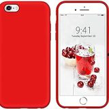 GGM GİYİM & AKSESUAR iPhone 6 / 6S ile Uyumlu İçi Kadife Dışı Mat Yapıya Sahip Koruma Sağlayan Lansman Silikon Kılıf (Kırmızı)