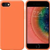 GGM GİYİM & AKSESUAR iPhone 7/8 / Se 2020 / Se 2022 ile Uyumlu İçi Kadife Dışı Mat Yapıya Sahip Koruma Sağlayan Lansman Silikon Kılıf (Turuncu)