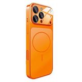 GGM GİYİM & AKSESUAR iPhone Serisi ile Uyumlu Kılıf – iPhone 17 Pro Görünümlü Çevirici Kapak, M-Safe Manyetik Kablosuz Şarj Uyumlu, Cam Kamera Korumalı, Dayanıklı PC Gövde (Turuncu, iPhone 15 Pro Max)