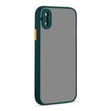 GGM GİYİM & AKSESUAR iPhone Xr ile Uyumlu Arka Kısmı Mat Şeffaf Yapıya Sahip Kenarları Silikon Tpu Malzemeden Üretilmiş Renkli Tuşlara Sahip Kamera Korumalı Transparan Kılıf (Haki)