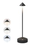 GGNOO LED pilli masa lambası, alüminyum, kısılabilir LED masa lambası, 2700 K, 6000 K, masa lambası, kablosuz, dokunmatik kontrol, Ip54, su geçirmez, iç/dış mekan, restoran, bar, teras, yatak odası