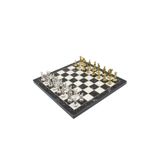 GGS GrandGiftStore Metal Satranç Taşları ve Ahşap Satranç Tahtası Mermer Desen Özel Satranç Takımı