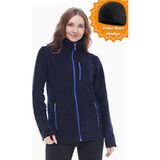 Ghassy Co. 869866011 Lacivert Mavi Tam Fermuarlı Polar Kadın Ceket