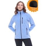 Ghassy Co. 869866011 Mavi Tam Fermuarlı Polar Kadın Outdoor Ceket