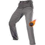 Ghassy Co. Co. Erkek Çift Katmanlı Ultra Kalın Kışlık Kayak Motorcu Outdoor Softshell Pantolon - Füme