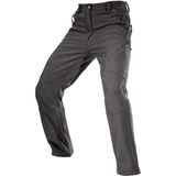 Ghassy Co. Co. Erkek Çift Katmanlı Ultra Kalın Kışlık Kayak Motorcu Outdoor Softshell Pantolon - Siyah