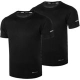 Ghassy Co. Erkek 2'li Paket Dry Fit Atletik Nem Emici Günlük Tshirt - 2XL - Siyah - 1