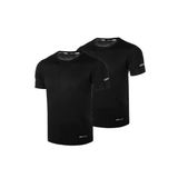 Ghassy Co. Erkek 2'li Paket Dry Fit Atletik Nem Emici Günlük Tshirt SİYAH S