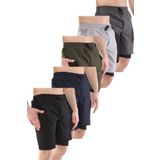 GHASSY CO. Erkek 5'li Paket Running Hızlı Kuruma Micropoly Antrenman Fitness Kısa Taytlı Spor Şort