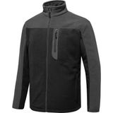 Ghassy Co. Erkek Antipilling Thermal Garnili Tam Fermuarlı Polar Ceket - Siyah
