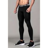 Ghassy Co. Erkek Basketbol Bisiklet Fitness Koşu Ultra Esnek Spor Tayt - Siyah - 2XL