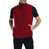 GHASSY CO. Erkek Bordo Çok Cepli Bordo Polar Yelek