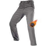 Ghassy Co. Erkek Çift Katmanlı Ultra Kalın Kışlık Kayak Motorcu Outdoor Softshell Pantolon FÜME S