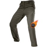 Ghassy Co. Erkek Çift Katmanlı Ultra Kalın Kışlık Kayak Motorcu Outdoor Softshell Pantolon HAKİ XXL