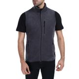 Ghassy Co. Erkek Çok Cepli Koyu Haki Polar Yelek FÜME XXL
