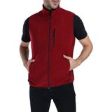 Ghassy Co. Erkek Çok Cepli Outdoor Polar Yelek - Bordo