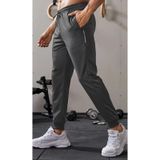 Ghassy Co. Erkek Dar Paça Running Hafif Koşucu Fitness Gym Athletic Dalgıç Kumaş Spor Eşofman Altı 001 fume