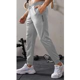 Ghassy Co. Erkek Dar Paça Running Hafif Koşucu Fitness Gym Athletic Dalgıç Kumaş Spor Eşofman Altı AÇIK GRİ XL