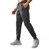 Ghassy Co. Erkek Dar Paça Running Hafif Koşucu Fitness Gym Athletic Dalgıç Kumaş Spor Eşofman Altı FÜME S