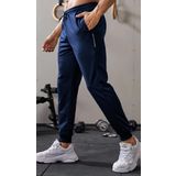 Ghassy Co. Erkek Dar Paça Running Hafif Koşucu Fitness Gym Athletic Dalgıç Kumaş Spor Eşofman Altı LACİVERT M