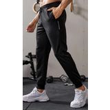 Ghassy Co. Erkek Dar Paça Running Hafif Koşucu Fitness Gym Athletic Dalgıç Kumaş Spor Eşofman Altı SİYAH XL