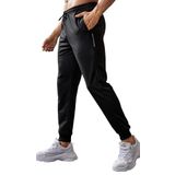 Ghassy Co. Erkek Dar Paça Running Hafif Koşucu Fitness Gym Athletic Dalgıç Kumaş Spor Eşofman Altı SİYAH XXL