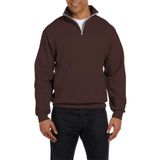 Ghassy Co. Erkek Dik Yaka Silver Yarım Fermuarlı Sweatshirt KAHVE L