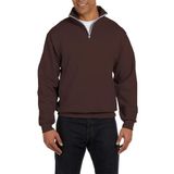 Ghassy Co. Erkek Dik Yaka Silver Yarım Fermuarlı Sweatshirt - Kahve - XL
