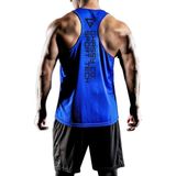 Ghassy Co. Erkek Dry Fit Y-Back Gym Fitness Sporcu Atleti GYM-101 - Mavi - 2XL
