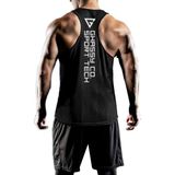 Ghassy Co. Erkek Dry Fit Y-Back Gym Fitness Sporcu Atleti GYM-101 - Siyah - 2XL