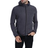 Ghassy Co. Erkek Kapşonlu Cepli Polar - Füme - 2XL