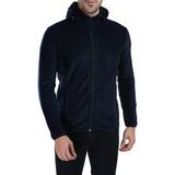 Ghassy Co. Erkek Kapşonlu Cepli Polar - M - Lacivert
