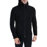 Ghassy Co. Erkek Kapşonlu Cepli Polar - Siyah - 2XL