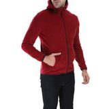GHASSY CO. ERKEK KAPŞONLU POLAR CEKET BORDO L