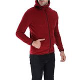 GHASSY CO. ERKEK KAPŞONLU POLAR CEKET BORDO XXL