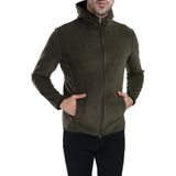 GHASSY CO. ERKEK KAPŞONLU POLAR CEKET KOYU HAKİ XXL