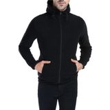 GHASSY CO. ERKEK KAPŞONLU POLAR CEKET SİYAH L