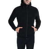 GHASSY CO. ERKEK KAPŞONLU POLAR CEKET SİYAH XL