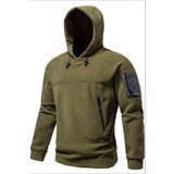 Ghassy Co. Erkek Military Sport Warm Outdoor Kapüşonlu Polar Ceket AÇIK HAKİ M
