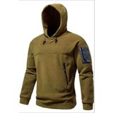 Ghassy Co. Erkek Military Sport Warm Outdoor Kapüşonlu Polar Ceket CAMEL M