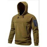 Ghassy Co. Erkek Military Sport Warm Outdoor Kapüşonlu Polar Ceket CAMEL XL