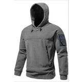 Ghassy Co. Erkek Military Sport Warm Outdoor Kapüşonlu Polar Ceket KOYU GRİ S