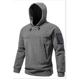 Ghassy Co. Erkek Military Sport Warm Outdoor Kapüşonlu Polar Ceket KOYU GRİ XL