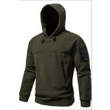 Ghassy Co. Erkek Military Sport Warm Outdoor Kapüşonlu Polar Ceket KOYU HAKİ XXL