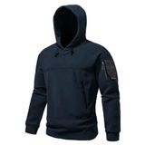 Ghassy Co. Erkek Military Sport Warm Outdoor Kapüşonlu Polar Ceket LACİVERT S