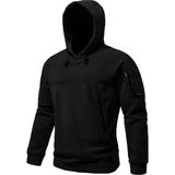 Ghassy Co. Erkek Military Sport Warm Outdoor Kapüşonlu Polar Ceket SİYAH M