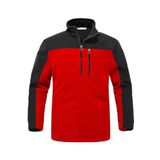 Ghassy Co. Erkek Mountain Windproof Yarım Fermuarlı Cepli Polar - S - Kırmızı