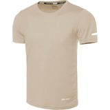 Ghassy Co. Erkek Nem Emici Hızlı Kuruma Atletik Teknik Performans Spor T-Shirt - Bej