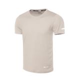Ghassy Co. Erkek Nem Emici Hızlı Kuruma Atletik Teknik Performans Spor T-Shirt - L - Açık Grı